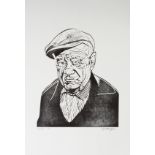 ROGER HAMPSON (1925 - 1996) LINOCUT ON WHITE PAPER Charlie Signed, titled and numbered 4/10 in
