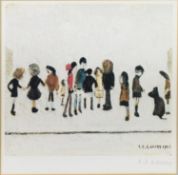 L. S. LOWRY (1887 - 1976) ARTIST SIGNED LIMITED EDITION COLOUR PRINT ‘Group of Children’ An edition