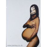 BANKSY (CONTEMPORARY) OFFSET LITHOGRAPH 'Danger Monkey (Pregnant)' Promotional Poster from Los