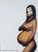 BANKSY (CONTEMPORARY) OFFSET LITHOGRAPH 'Danger Monkey (Pregnant)' Promotional Poster from Los