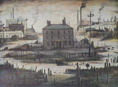 AFTER L.S. LOWRY TEN UNSIGNED COLOUR PRINTS An Island 16 ½” x 22 ½” (42cm x 57cm) unframed and