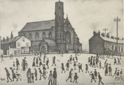 L.S. LOWRY (1887 - 1976) ARTIST SIGNED LIMITED EDITION PRINT OF A PENCIL DRAWING ‘St. Marys,