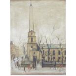 L.S. LOWRY (1887-1976) ARTIST SIGNED LIMITED EDITION COLOUR PRINT 'St Lukes, London' Published