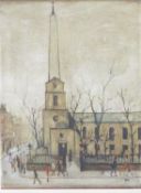 L.S. LOWRY (1887-1976) ARTIST SIGNED LIMITED EDITION COLOUR PRINT 'St Lukes, London' Published