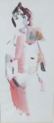 ALBERT B. OGDEN (1928 - 2022) GOUACHE DRAWING ‘Standing and Moving Figure’ Initialled, titled to