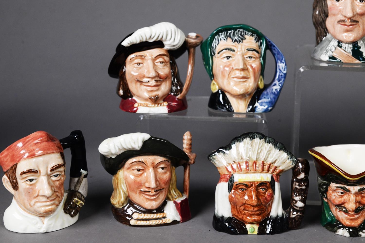 THIRTEEN ROYAL DOULTON POTTERY SMALL CHARACTER JUGS, including: DON QUIXOTE, D6511, THE FALCONER, - Image 2 of 4