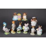 EIGHT BESWICK BEATRIX POTTER POTTERY MODELS WITH GILT BACKSTAMPS, comprising: FOXY