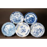 GROUP OF PLATES AND DISHES, mainly 19th century Opaque China and Pearlware, including a 'British