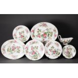 WEDGWOOD OF ETRURIA AND BARLESTON POTTERY DINNER SERVICE with Charnwood (7433) floral and