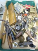 ASSORTED WESTERN TOURIST WARE, PLUS SELECTION OF VINTAGE TOOLS TO INCLUDE; CARVING CHISELS, SUGAR