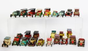 COLLECTION OF APPROXIMATELY 37 UNBOXED MATCHBOX MODELS OF YESTERYEAR DIE CAST CLASSIC MOTORCARS,