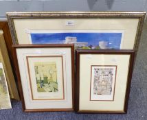 G W BIRKS TWO SIGNED LIMITED EDITION SMALL COLOUR PRINTS PETER JAQUES SIGNED LIMITED EDITION