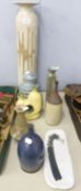 SMALL GROUP OF STUDIO POTTERY WARES, VARIOUS SHAPES AND SIZES (8)