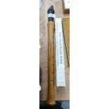 SCHOTTS BOXED DESCANT RECORDER IN 'C', THE TURNED WOOD BODY WITH PLASTIC MOUTH-PIECE AND A