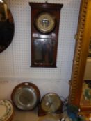 SMITHS CLOCK AND BAROMETER AND ANOTHER BAROMETER (3)