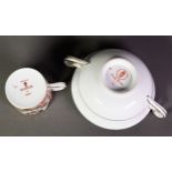 SIXTEEN PIECES OF ROYAL CROWN DERBY JAPAN PATTERN CHINA DINNER, TEA AND COFFEE WARES, comprising: