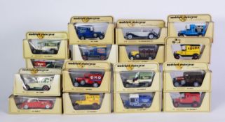 TWENTY THREE MINT AND BOXED MATCHBOX MODELS OF YESTERYEAR VINTAGE CARS AND COMMERCIAL VEHICLES, in