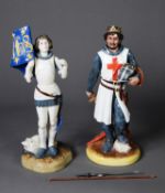 TWO ROYAL DOULTON CHINA FIGURES, comprising: RICHARD THE LIONHEART, HN3675 and JOAN OF ARC,