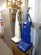 A PANASONIC 1600W SUPER LIGHTWEIGHT WHITE UPRIGHT VACUUM CLEANER AND A HOOVER 'TURBOPOWER 2' 1000W