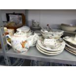 QUANTITY OF TWENTIETH CENTURY CHINESE PORCELAIN TEA AND DINNER WARES, DECORATED WITH INSECTS AND