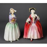 TWO ROYAL DOULTON CHINA FIGURE, DORCAS, HN1491, head re-glued and re-glued at the waist CAMILLE,