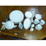 LEGENDARY PART TEA SERVICE, DUSON PART DINNER SERVICE IN WHITE, BURGUNDY AND GOLD; ROYAL