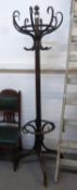 AN ANTIQUE BENTWOOD HAT, COAT AND UMBRELLA STAND