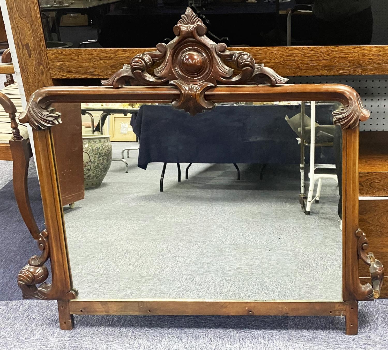 VICTORIAN MAHOGANY MIRROR BACK CHIFFONIER, the oblong plate housed in a moulded frame with - Image 4 of 4