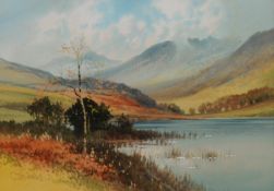 GEORGE TREVOR (TWENTIETH CENTURY) TWO WATERCOLOURS ‘Buttermere’ 9 ¾” x 13 ¾” (24.7cm x 34.9cm) ‘Lake