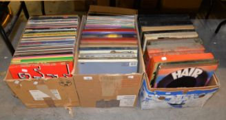 LARGE SELECTION OF MIXED GENRE RECORDS, ROCK N ROLL, SOLO VOCALS, FILM SOUNDTRACKS, INCLUDING BOX