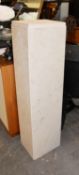 TALL SPECKLED MARBLE EFFECT COLOUMN/STAND, 100cm HIGH, THE TOP 26 x 23cm
