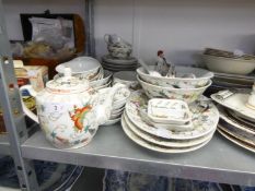 QUANTITY OF TWENTIETH CENTURY CHINESE PORCELAIN TEA AND DINNER WARES, DECORATED WITH INSECTS AND
