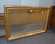 OBLONG LARGE WALL MIRROR, IN GILT CAVETTO FRAME