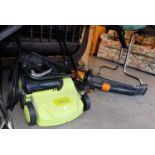 'WORKX' MAINS ELECTRIC LEAF BLOWER AND A GARDEN GEAR ELECTRIC RAKER (2)