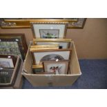 A SELECTION OF NEEDLEWORK TAPESTRY'S FRAMED AND GLAZED AND AN EGYPTIAN PAPYRUS PICTURE (11)