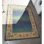 BORDERED GREEN RUG