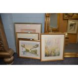 PATRICIA ROBERTS ORIGINAL WATERCOLOUR OF FLOWERS TOGETHER WITH FIVE OTHER ORIGINAL WORKS (6)