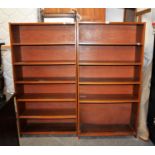 PAIR OF SIX TIER OPEN BOOKCASES (2)
