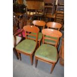 SET OF FOUR MID CENTURY FRUITWOOD KITCHEN CHAIRS (4)