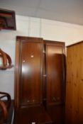 GENT’S G-PLAN MAHOGANY SEMI-FITTED WARDROBE, ENCLOSED BY TWO DOORS, 3’ (91.4cm) WIDE, 6’8” (203.2cm)