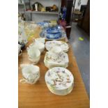 TWENTY NINE PIECE GRAFTON CHINA PART TEASET, (PATTERN NO:5396), PRINTED AND PAINTED IN THE