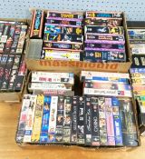 COMPREHENSIVE COLLECTION OF PRE-RECORDED CASSETTE TAPES, representing classic films from the
