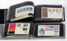 STAMPS, TWO FIRST DAY COVER ALBUMS, having chiefly GB, with a FEW MINT STAMPS