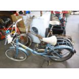 BSA; BIRMINGHAM SMALL ARMS 1970's SHOPPER BIKE IN BROWN COLOURWAY AND WITH BASKET AND BELL; PLUS