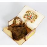 STEIFF VINTAGE MONKEY GLOVE PUPPET with fawn felt features, glass eyes, felt hands and ears, brown