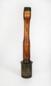 GERMAN PRACTICE STICK GRENADE, stamped on the wooden handle HKZ 39, 14 1/2in (36.5cm) long, marked