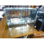 MODULAR GLASS CUBE DISPLAY WITH CLEAR PLASTIC FASTENERS, EACH PLATE 11 1/2" (29cm) (quantity)