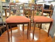 A SET OF SIX GEORGE III REVIVAL MAHOGANY REPRODUCTION DINING CHAIRS (4 + 2)