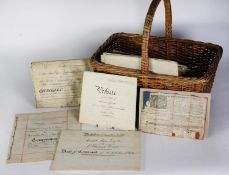INDENTURES: a collection of 19th century indentures, mainly on vellum, and mainly relating to Ruthin