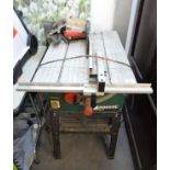 A PARKSIDE 'PTK 2000 A1' FLOOR STAND CIRCULAR BENCH SAW, WITH ACCESSORIES